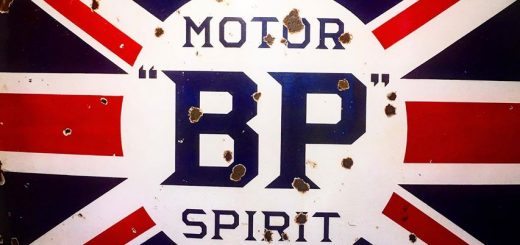 BP Motor Spirit Sign at the Bearded Man