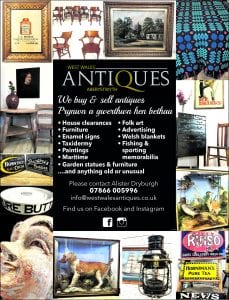 Advert for West Wales Antiques Aberystwyth